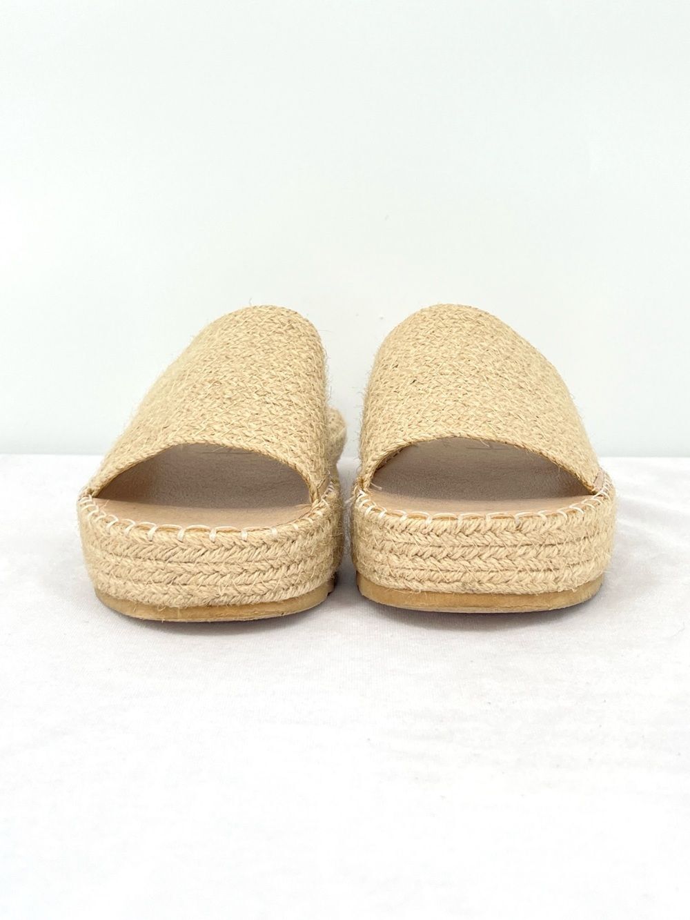 Beach by Matisse Jute Platform Slide Espadrille Sandals Natural Beige Women’s 9 - Picture 2 of 9